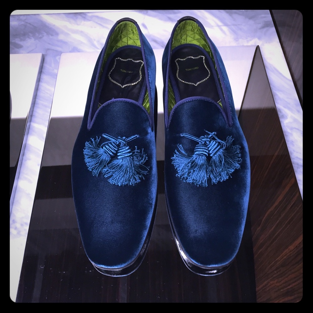 TOM FORD VELVET TASSEL Evening Shoes 9.5US